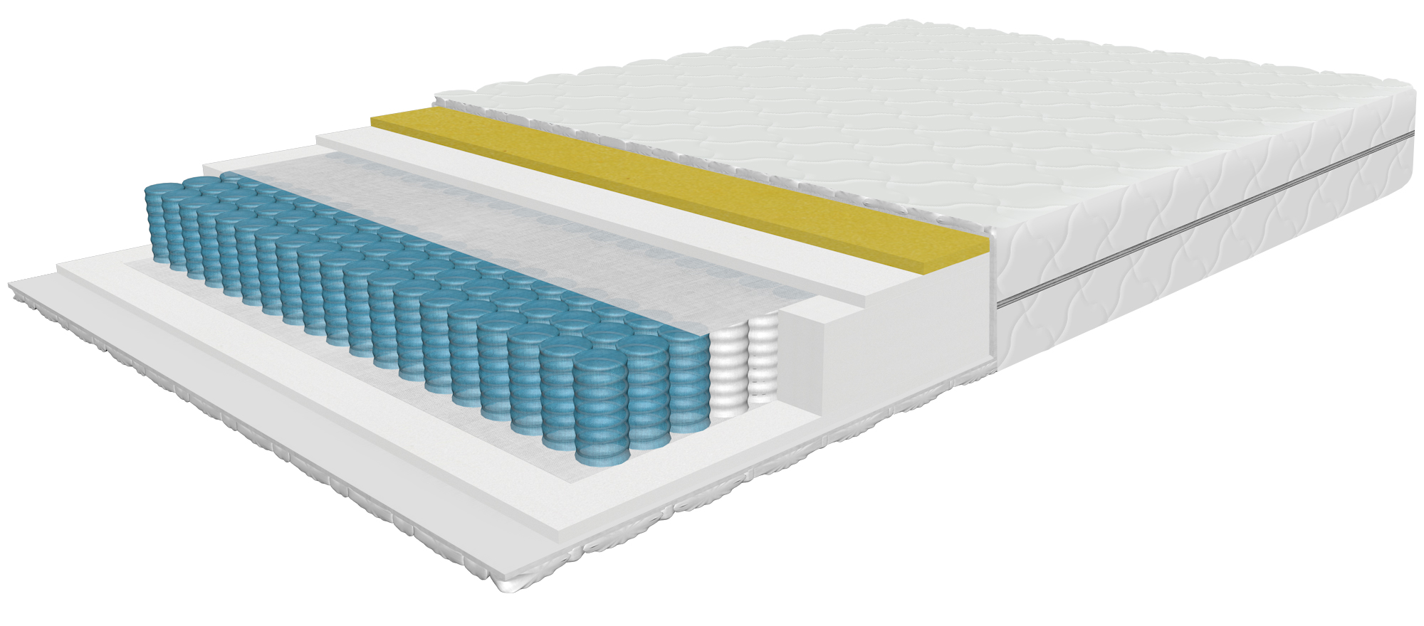 Relax Memory mattress 160x200 cm with 7-zone pocket springs and memory, height 21 cm, rolled up