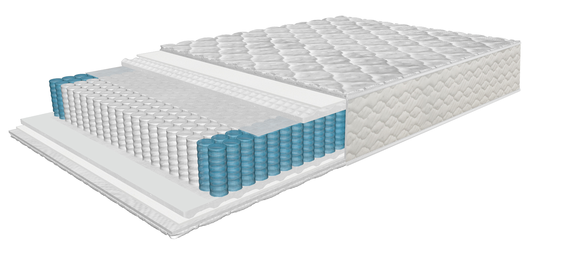 Mattress Luxury Dream Pocket Classic 180x200 cm, with Pocket springs and PU, height 26 cm, rolled up
