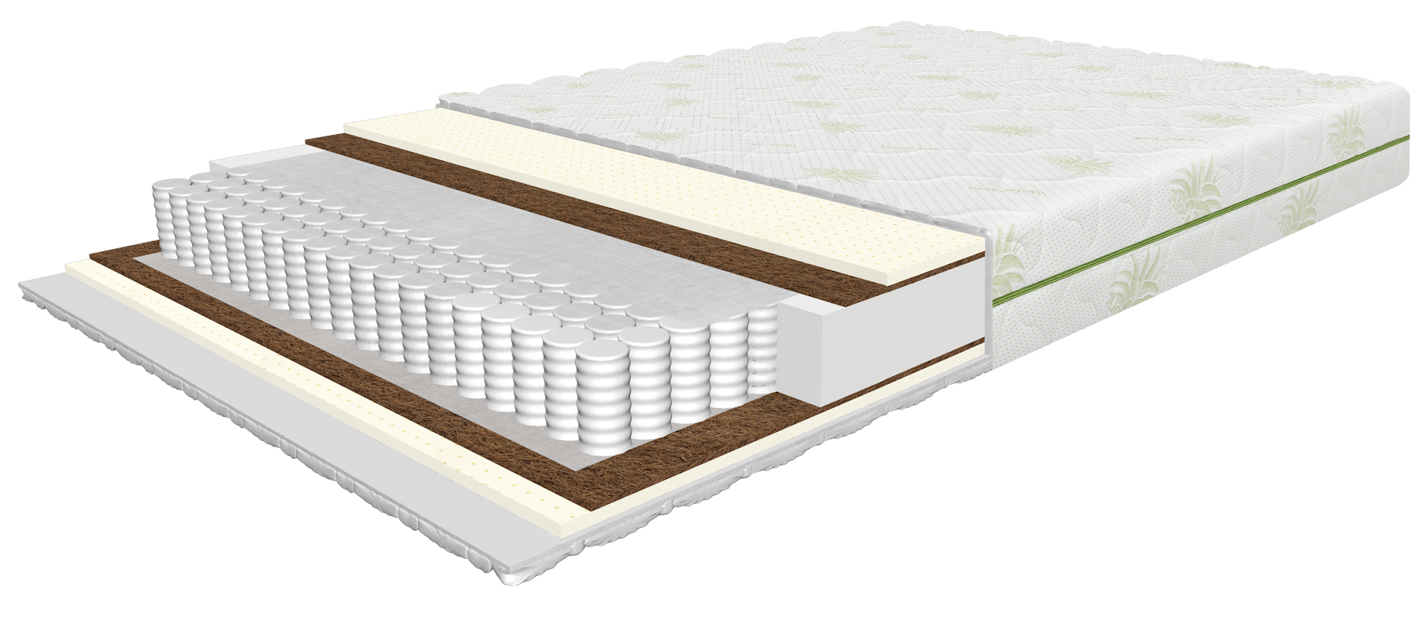 Матрас Extra Multipocket 80x200 см, с кокосом и латексом, высота 23 см