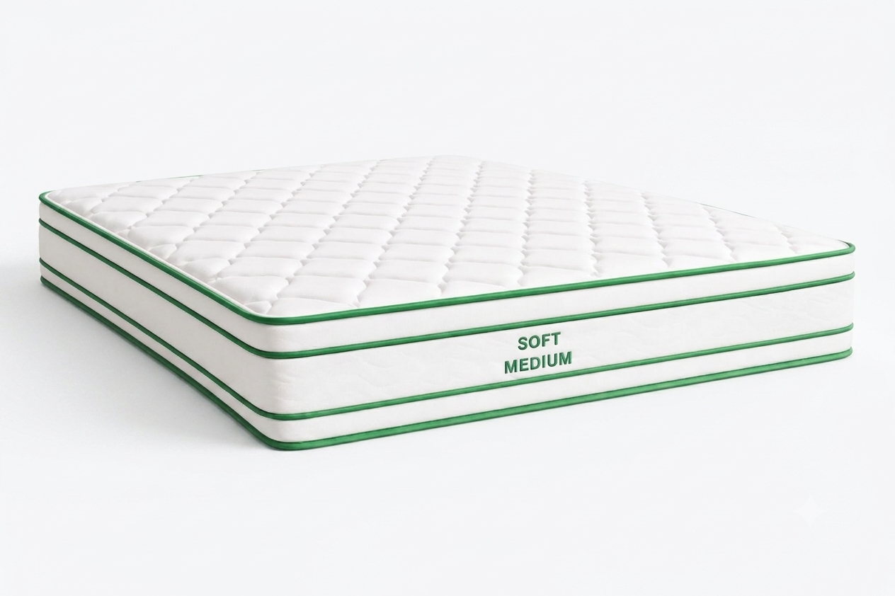 Matracis Basic Bonnell 180x200 cm ar Bonnell atsperēm un Air Gel, augstums 23 cm, sarullēts