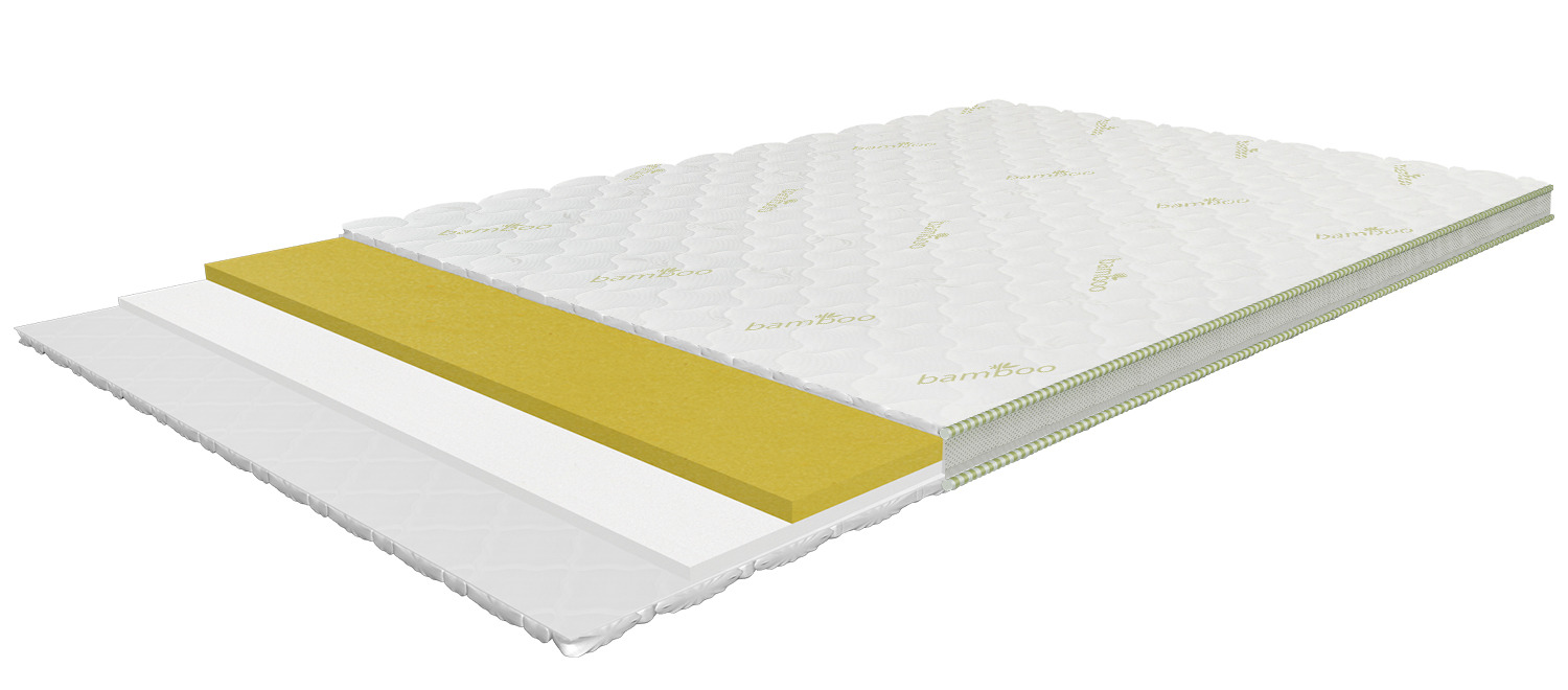 Air-Top Memory 90x200 cm, medium soft mattress topper with Memory foam, height 8 cm
