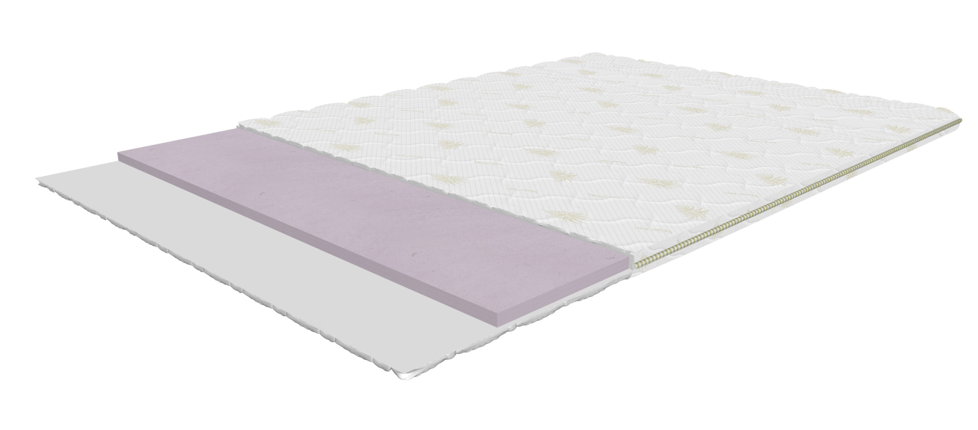 Boston Hard 140x200 cm, firm mattress topper with HR foam, height 5 cm