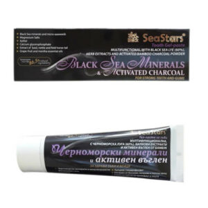 Зубная гель-паста BLACK SEA STARS MINERALS  с активированным углем-75 ml