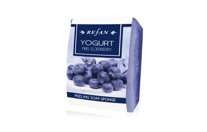 Губка-пилинг  «Yogurt and Еlderberry» REFAN