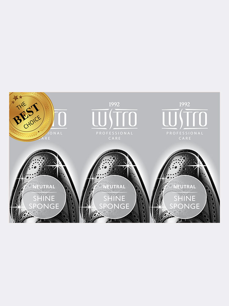 Sūklis apaviem ar spīdumu LUSTRO Shine Sponge Komplekts 3 gabali neitrāls